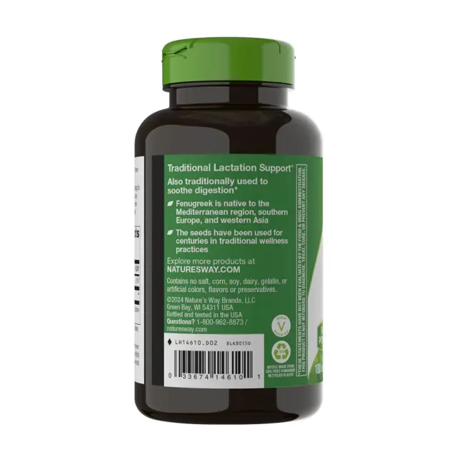 Nature's Way Fenugreek Seed 180 Capsules 3