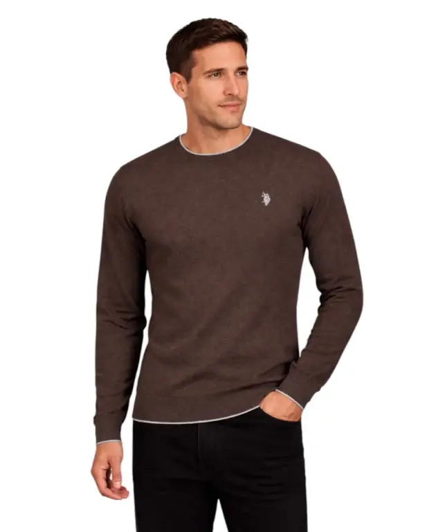 U.S. Polo Assn. - Ανδρικό Πουλόβερ 59252-52626-169 Καφέ - 2XL