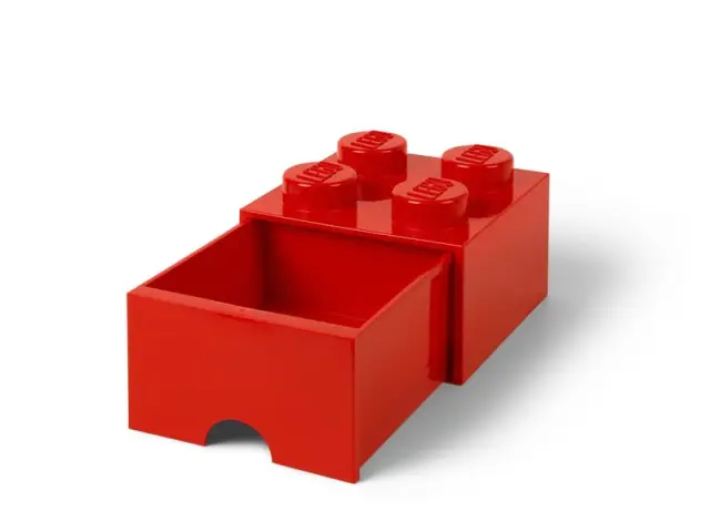 LEGO Τουβλάκι Κουτί Αποθήκευσης Με Συρτάρι Κόκκινο 25x25x18εκ. 029418 2