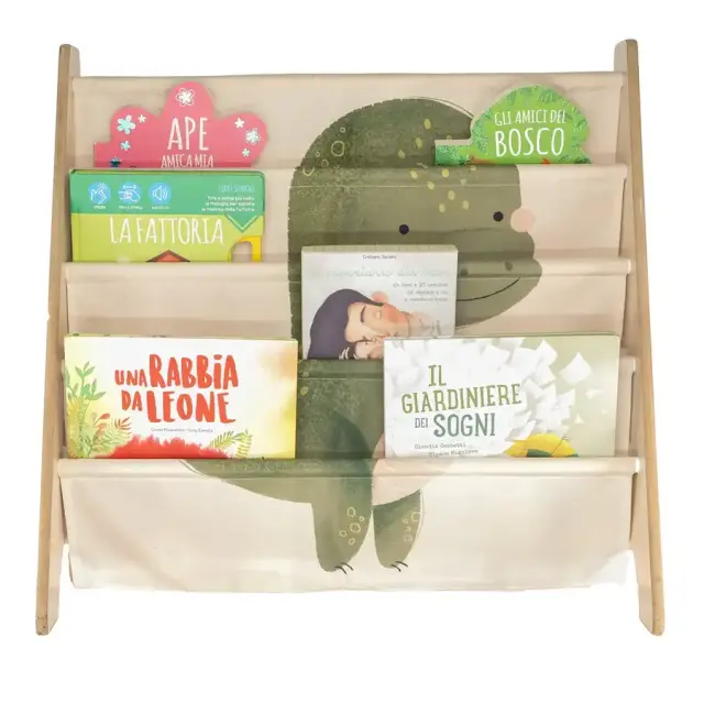 Sassi Montessori Παιδική Βιβλιοθήκη Ξύλινη 62x61 εκ. Cracky The Dinosaur 2