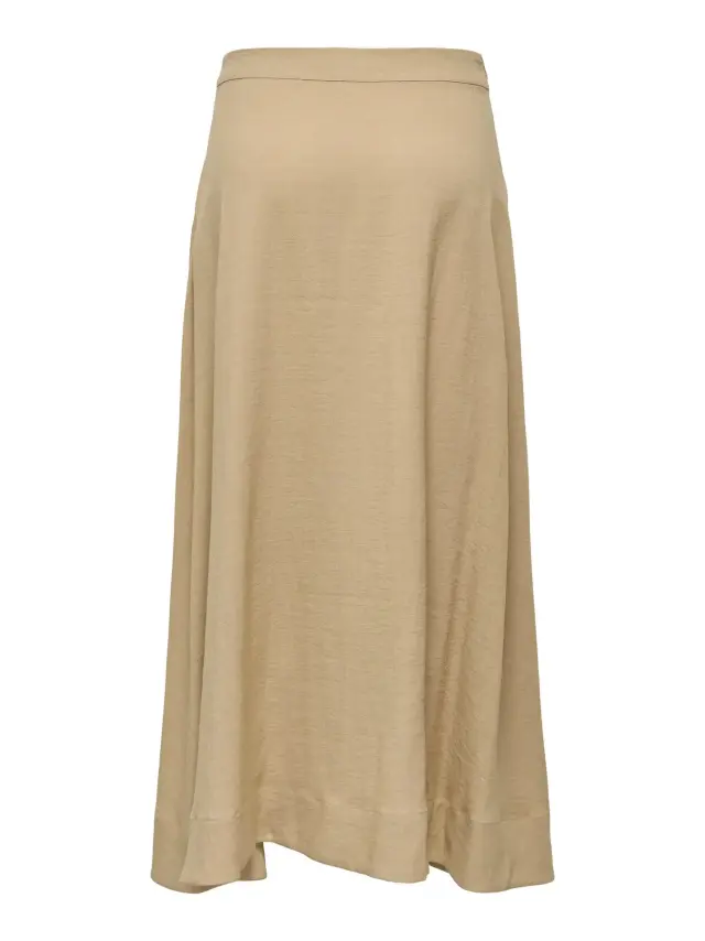 ONLY ONLITA LIFE Φούστα Wide Leg με Ψηλή Μέση και Φαρδιά Γραμμή Μπεζ 2