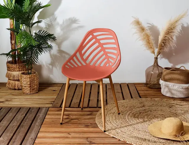 Καρέκλα κήπου Alameda Home Deco Factory με διαστάσεις 52.3x53.3x83.4cm - Terracotta HDO0338FS