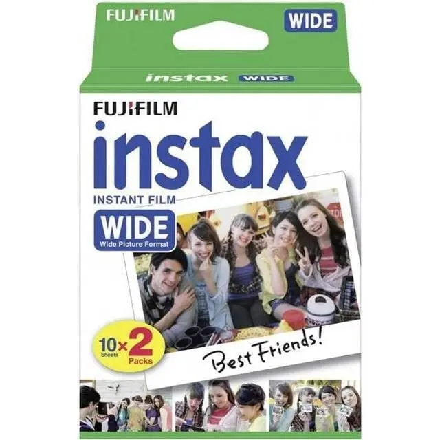 Fujifilm Color Instax Wide Instant Φιλμ (20 Exposures) White