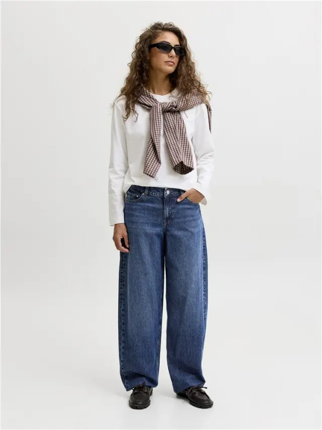 Γυναικείο Barrel Jean Παντελόνι σε Μπλε Denim, JXFUJI BARREL, JJXX - 28 2