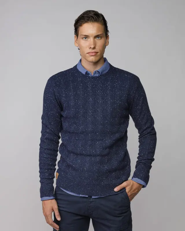 Devergo Ανδρικό Πλεκτό 6035 – Blue - XL