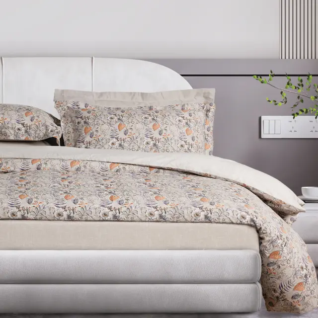 Σετ Σεντόνια 240x260 Υπέρδιπλα Happy Das Home 9687 Beige 100% βαμβακερόΧωρίς Λάστιχο