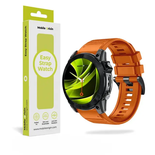 Mobile Origin Easy Strap Silicone Garmin Watch 20mm Orange