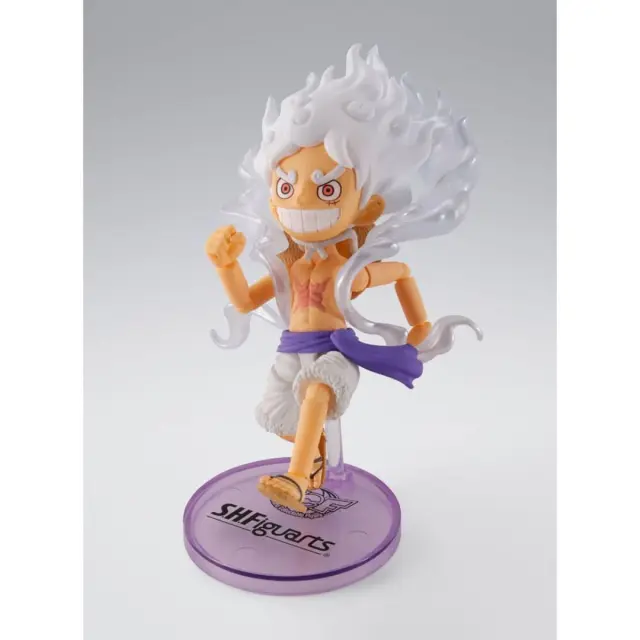 Tamashii Nations One Piece Monkey D. Luffy Gear 5 World Collectable Figure × S.H.Figuarts Συλλεκτική Αρθρωτή Φιγούρα 8cm με Εναλλάξιμα Αξεσουάρ 3
