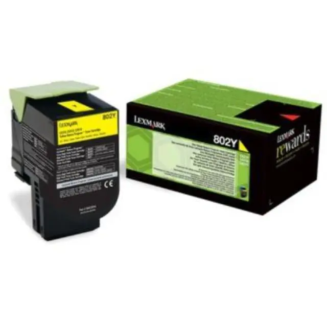 Lexmark 802 Γνήσιο Toner Laser Εκτυπωτή Κίτρινο 1000 Σελίδων 80C20Y0