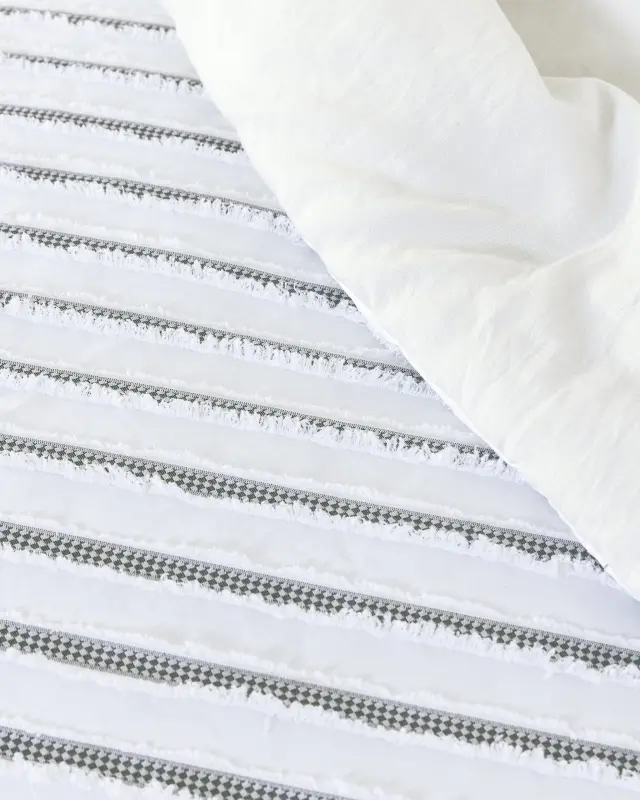 Κουβερλί 180x240 Ημίδιπλο 200gsm Nima Raya White-Black 100% Microfiber 2