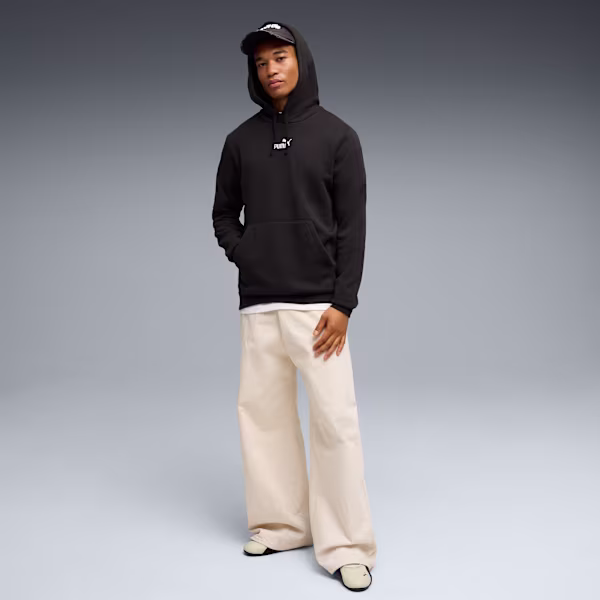 Puma Men's Essentials Small No1 Logo Centered Fleece Hoodie Μαύρο 692914-01 (Puma) - Small 3