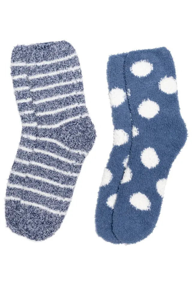 SC-W210-008 - Yacht Blue - SOFT SOCKS 2 PACK - YATCH BLUE - O/S 36-40