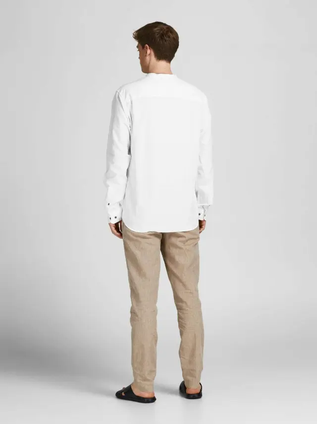 JPRBLASUMMER HALF PLACKET SHIRT L/S SN White 2