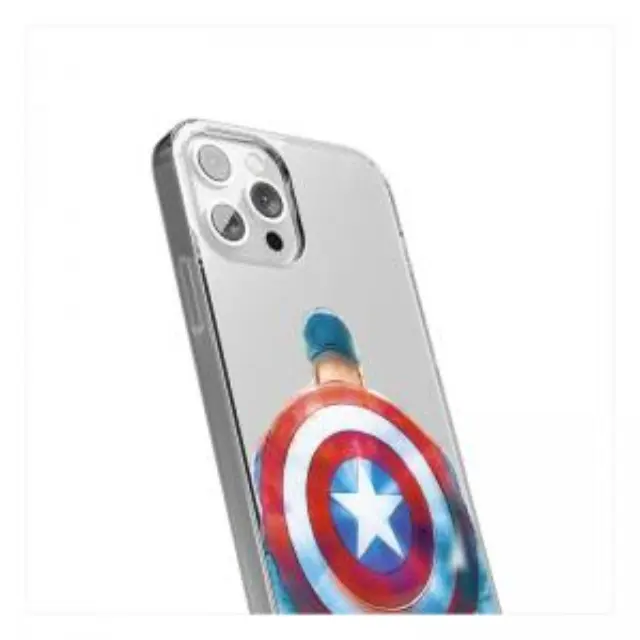 Θήκη Soft TPU Marvel Apple iPhone 14 Pro Captain America 002 Partial Print Διάφανο N64071 3