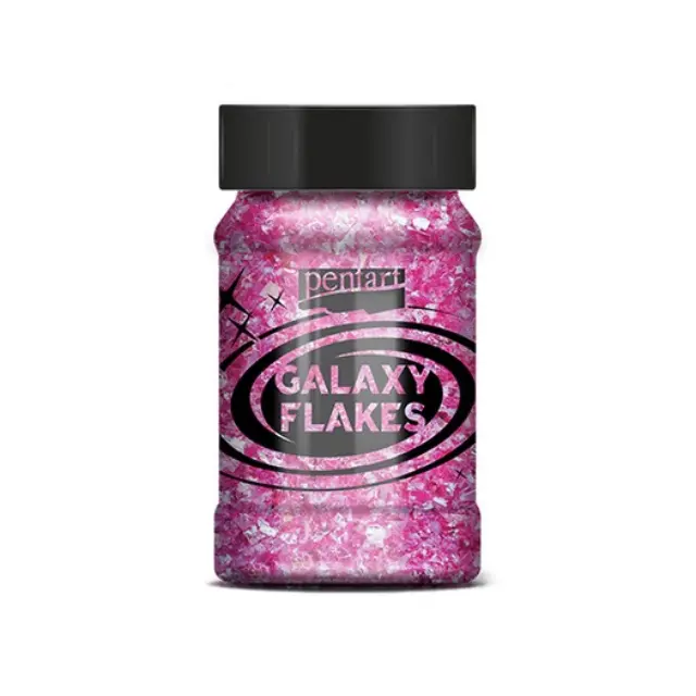Galaxy Flakes Pentart,15 g Venus magenta