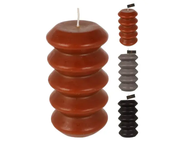 Kερί pillar 7.5x14cm, σε 3 επιλογές χρώματος ACC309910 2
