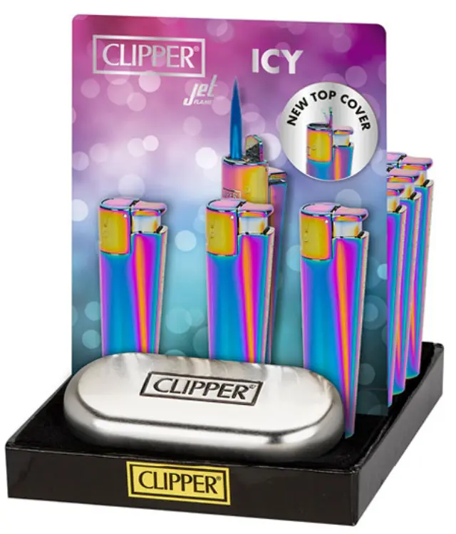 Clipper Αναπτήρας Μεταλλικός Αντιανεμικός Jet Flame - Rainbow Metal 3