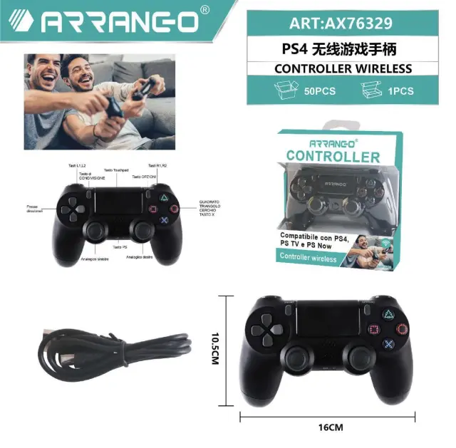 ARRANGO Ασύρματο Gamepad για PS4 AX76329 2