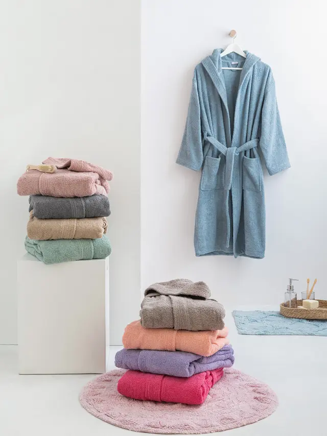 Μπουρνούζι Κοντό Με Κουκούλα Bathrobe Collection Funky Lavender L Palamaiki