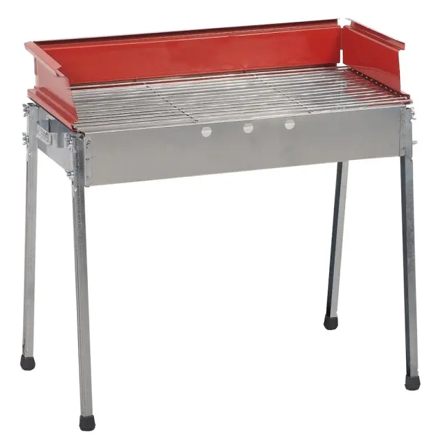 Bonne Metal Grills Ν60 Ψησταριά Γαλβανιζέ Κάρβουνου Κόκκινη 60x30x10x50 / G-0503-N60