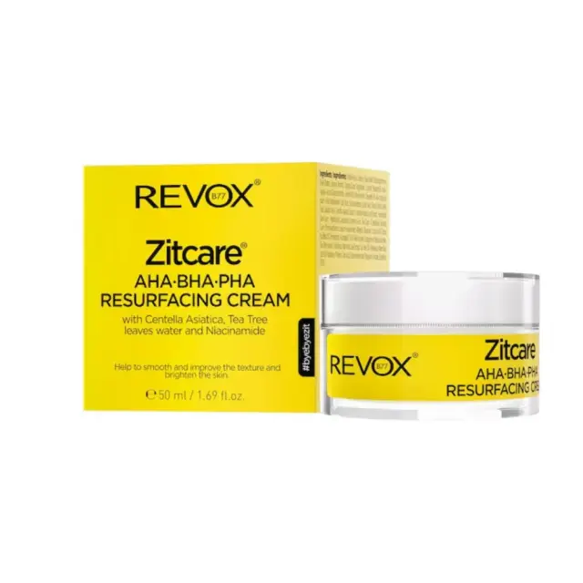 Revox Zitcare AHA-BHA-PHA Ρυθμιστική Κρέμα Προσώπου Ημέρας κατά των Ατελειών με Υαλουρονικό Οξύ & Νιασιναμίδη 50ml