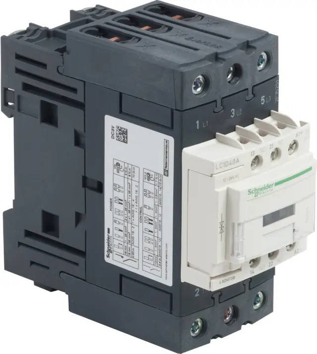 TeSys Deca contactor - 3P(3 NO) - AC-3/AC-3e - = 440 V 40 A - 24 V DC standard coil