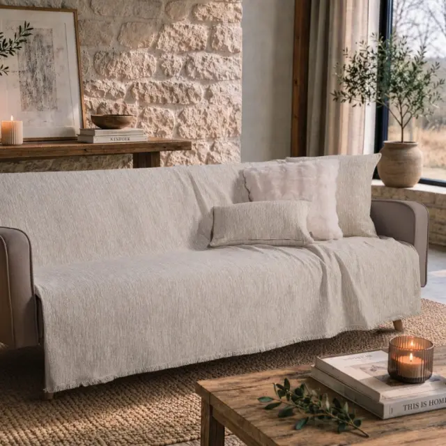 Ριχτάρι Kent 01 Ivory Cream TEORAN Μονοθέσιο 180x150cm 3