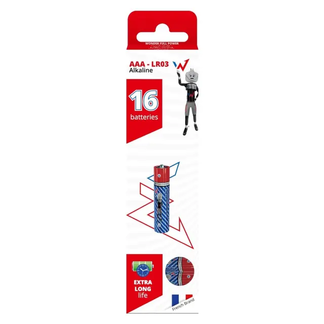 Μπαταρία Αλκαλική Wonder Full Power LR03 size AAA 1.5V Τεμ. 16