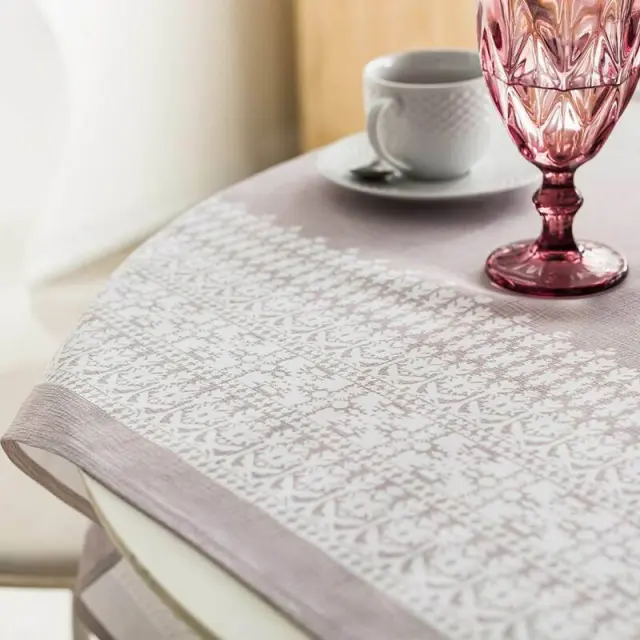 ΤΡΑΠΕΖΟΜΑΝΤΗΛΟ 135x135 GOFIS HOME CELESTINA Μπεζ 198/ 06 2