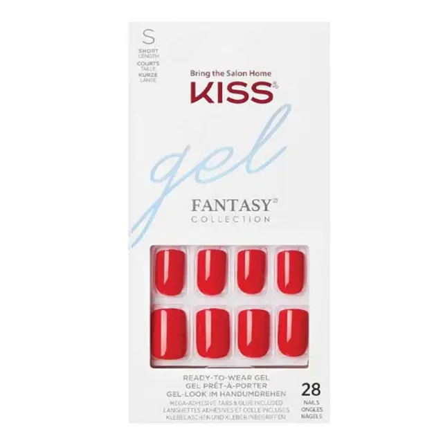 KISS Gel Fantasy Nails | Απόχρωση Bright Red