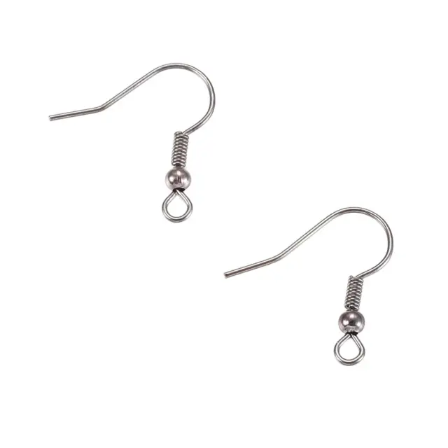 Σκουλαρίκια Iron Hook 18mm με Μπίλια 3mm & Σπείρα Gunmetal - 20.9gr (~100τεμ)