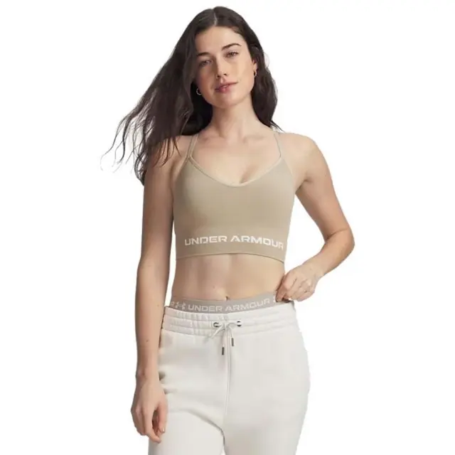 Under Armour Women's Vanish Seamless Low Bra Μπεζ 1384417-299 (Under Armour) - Large