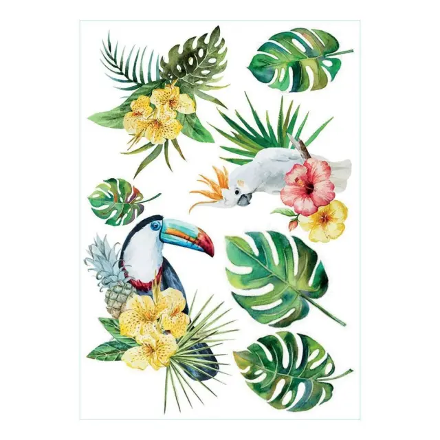 Αυτοκόλλητα Τοίχου Βινυλίου Ango Tropical Birds 44208 2