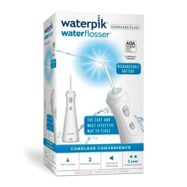 Waterpik Cordless Plus WP-490 Water Flosser Λευκό 1τμχ