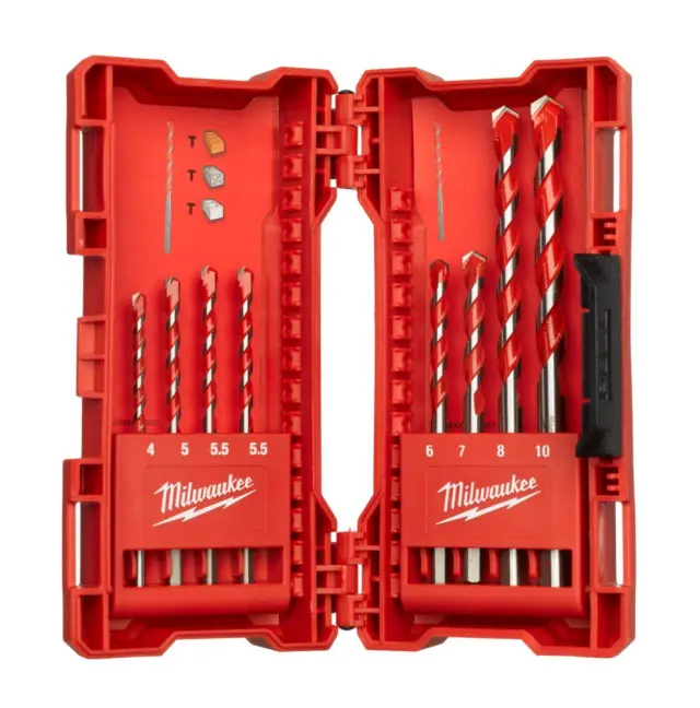 Milwaukee 4932471193 (4932493882) - ΔΙΑΜ/ΝΑ S. ΜΠΕΤΟΥ/ ΓΡΑΝΙΤΗ SET 8τμχ MW 2