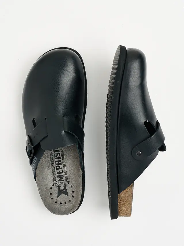 Mephisto Σαμπώ Unisex δέρμα Μαύρο MEP/NATHAN BLACK 3