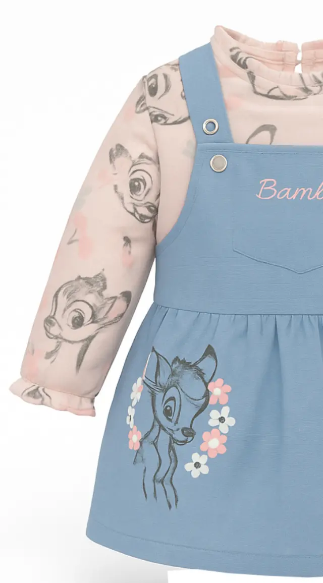 Μπλούζα με Φόρεμα Σαλοπέτα Jean Blue Bambi 8060253 - 12 M (80cm) 2
