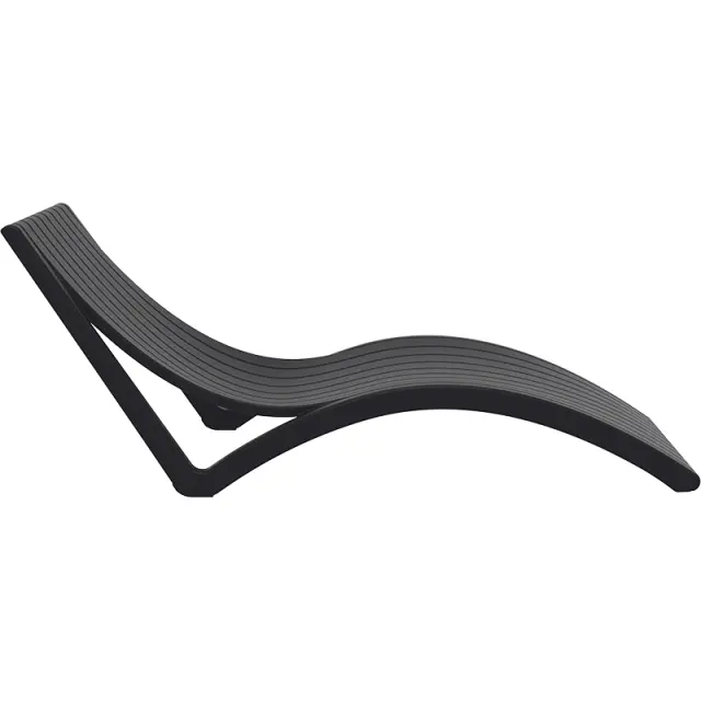 Ξαπλώστρα SLIM Black PP 72x180x70cm 2