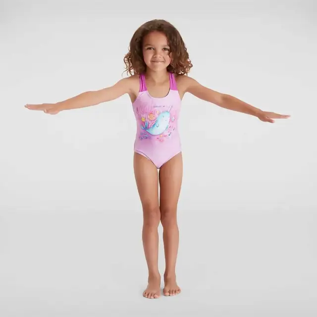 Speedo Girl's Digital Placement Swimsuit Ροζ 807970G746 (Speedo)