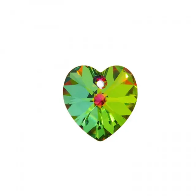 Swarovski 6228 XILION Heart Pendant 10.3x10mm Crystal Vitrail Medium - 6τεμ