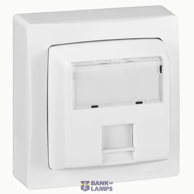 RJ45 socket category 5 FTP surface mounting 9 contacts white