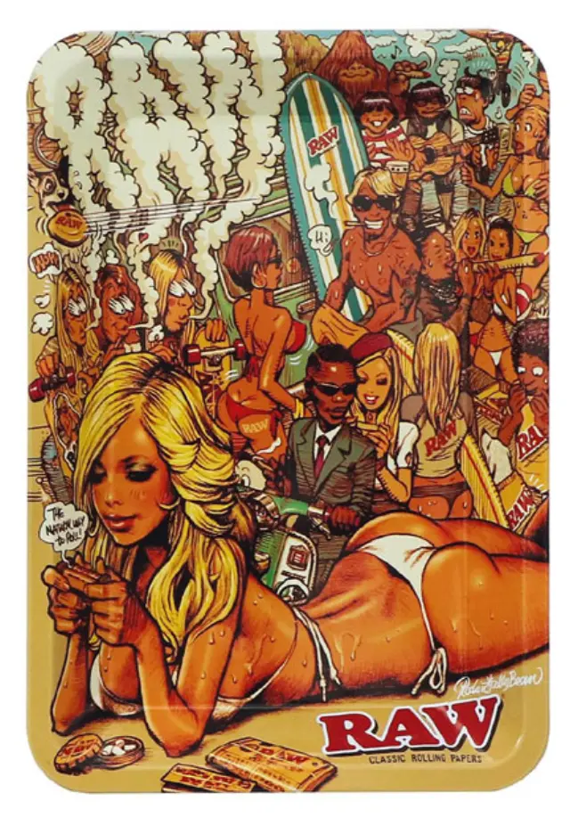Raw Rolling Tray Δίσκος Mini Summer Beach (12x18cm)