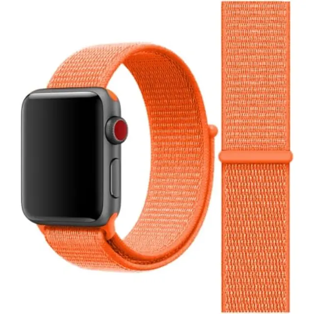 Λουράκι Nylon Velcro για Apple Watch 44/45/46/49mm - Orange OEM