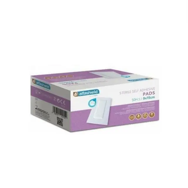 Alfa Gauze Αποστειρωμένα Αυτοκόλλητα Επιθέματα 15x9cm, 50τμχ