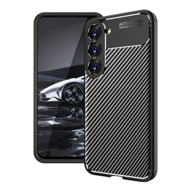 Θήκη Ancus AutoFocus Carbon Fibe για Samsung SM-S916B Galaxy S23+ 5G Μαύρη