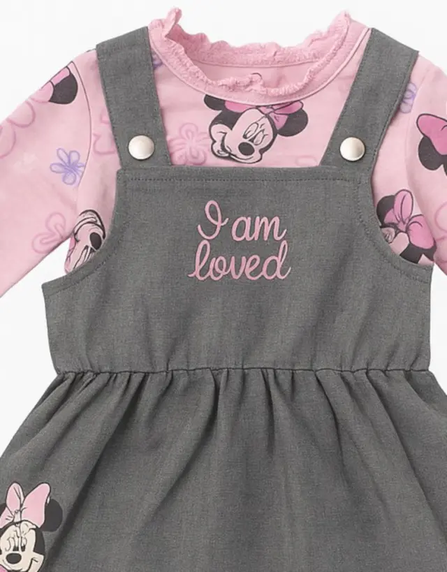 Μπλούζα με Φόρεμα Σαλοπέτα Jean Pink Minnie 8060252 - 12 M (80cm) 3