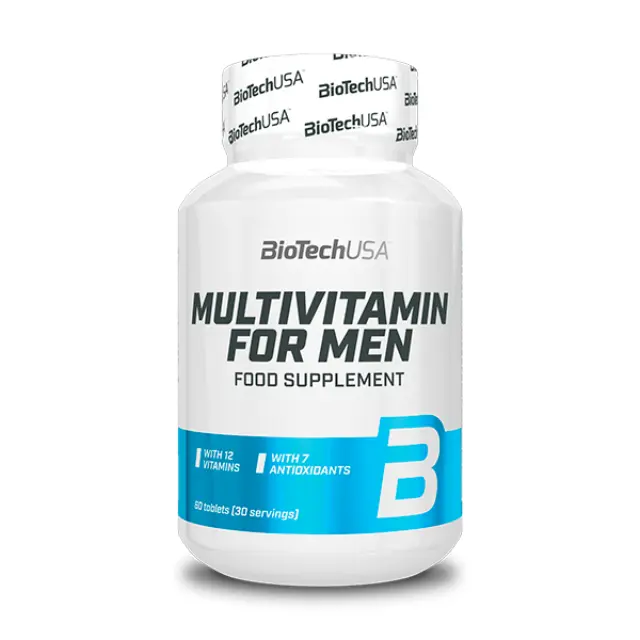 Biotech USA Multivitamin For Men Πολυβιταμίνη με Αντιοξειδωτική δράση 60 x 1 ταμπλέτες