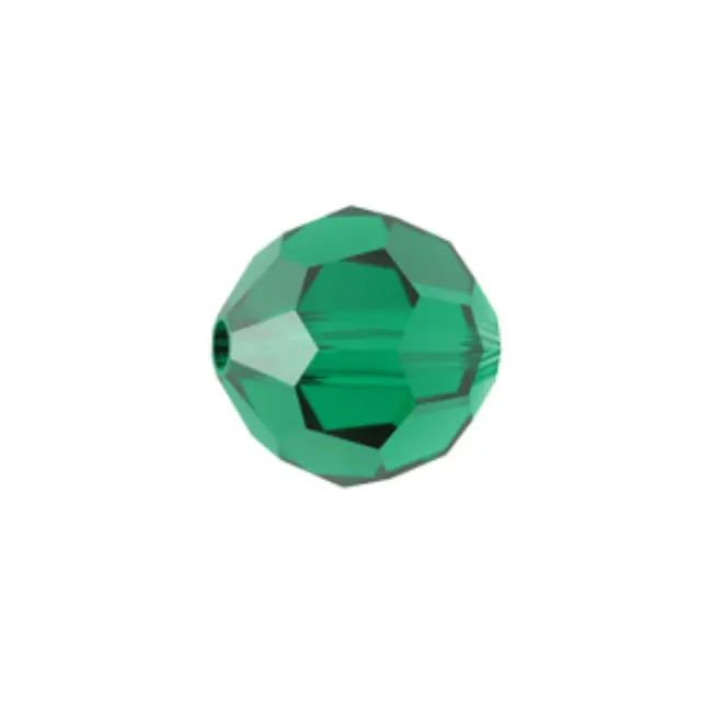 Swarovski 5000 Faceted Round Emerald 4mm - 10τεμ