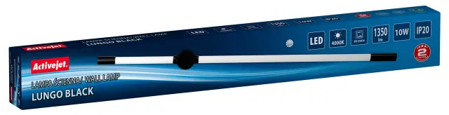 Activejet LED wall lamp AJE-LUNGO Black