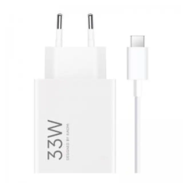 Φορτιστής Ταξιδίου Ταχείας Φόρτισης Xiaomi Combo με Έξοδο USB A 33W & Καλώδιο USB C 1m Λευκό N67571 2